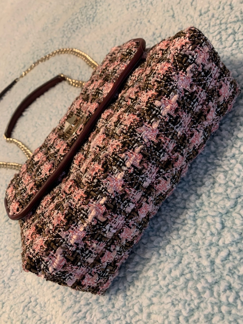 🍁kate spade Natalia Pink Multi Tweed Bag ⭐️NWOT⭐️ - Picture 3 of 10